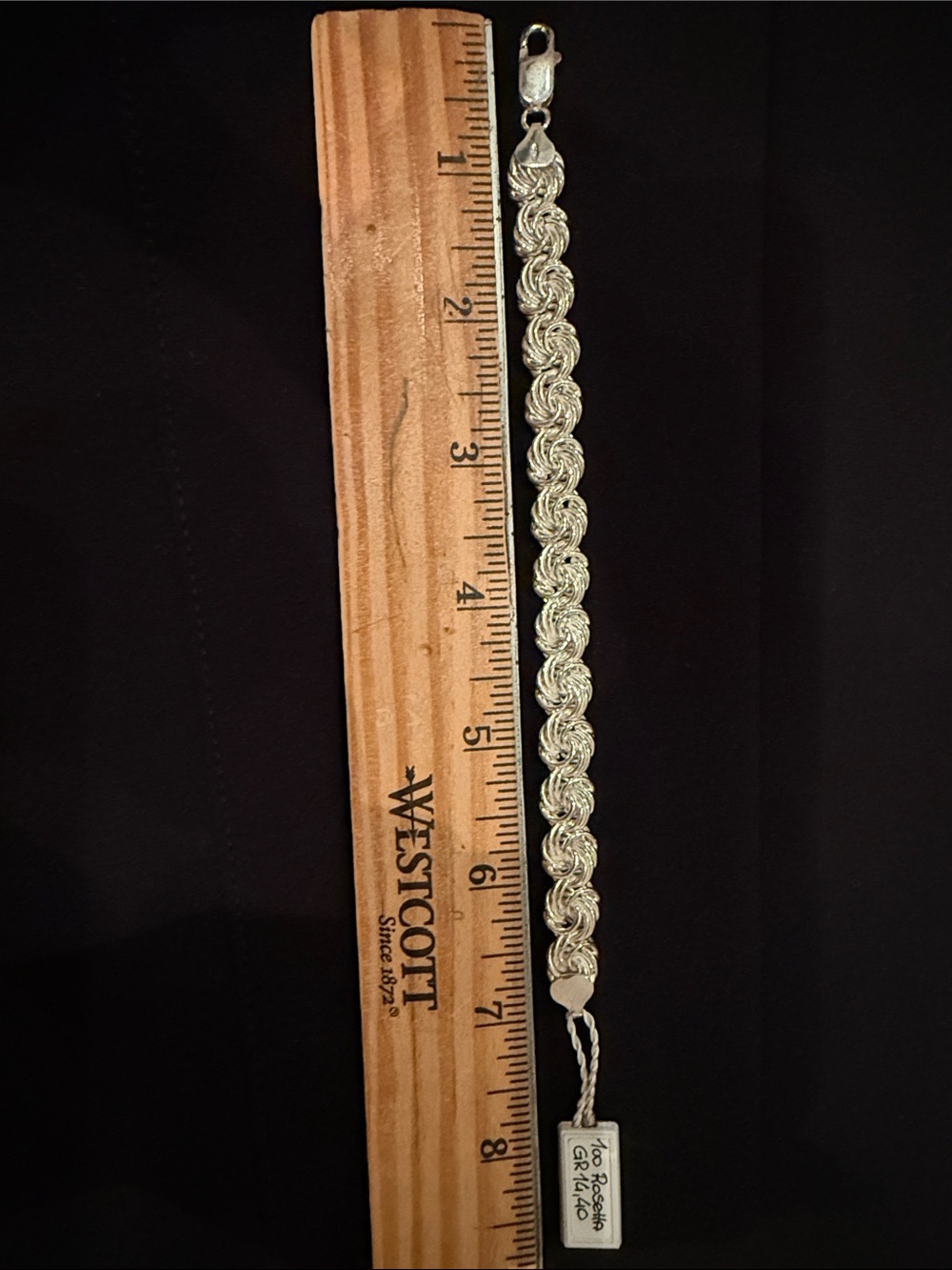 Sterling Silver Rope Twist Bracelet - Silver